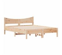 Vidaxl Bed Frame Without Mattress 135X190 Cm Double Solid Wood Pine