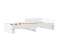 vidaXL Bed Frame Bedroom Bed Base Bedstead White 90x200 cm Engineered Wood