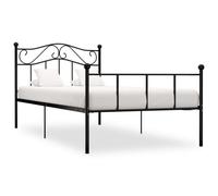 vidaXL Bed Frame Black Metal 100x200 cm (284524), Black