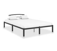 vidaXL Bed Frame Black Metal 140x200cm Bedroom Furniture Classic Accessory