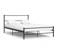 vidaXL Bed Frame Black Metal 160x200 cm Great