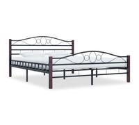 vidaXL Bed Frame Black Metal 200x200 cm best neu