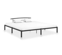 vidaXL Bed Frame Black Metal 200x200cm Bedroom Furniture Classic Accessory