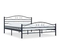 vidaXL Bed Frame Black Steel 200x200 cm 01 UK HOT