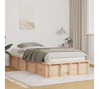 vidaXL Bed Frame Brown 100 x 200 cm Solid Pine Wood