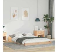 vidaXL Bed Frame Brown 120 x 190 cm Solid pine wood, Stylish Bedroom, Rectangular Solid Platform Bed Frame, Pine Wood, Minimalism Indoor Furniture, Customizable Design