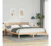 Bed Frame Brown 180 x 200 cm Solid Pine Wood