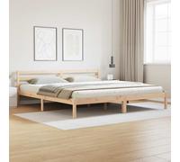vidaXL Bed Frame Brown 225.5 x 185.5 x 69.5 cm Solid Pine Wood