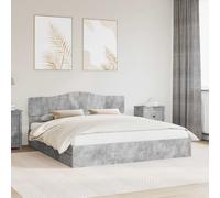 vidaXL Bed Frame Concrete Grey 200 x 200 cm Engineered Wood