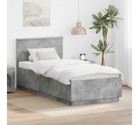 vidaXL Bed Frame Concrete Grey 70 x 190 cm Engineered Wood