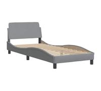 vidaXL Bed Frame "Dover" Light Grey 90x190 cm Single Fabric