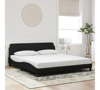 vidaXL Bed Frame "Dover" Black 180x200 cm Super King Velvet