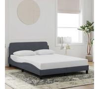 vidaXL Bed Frame "Dover" Dark Grey 135x190 cm Double Velvet