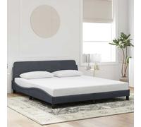 vidaXL Bed Frame "Dover" Dark Grey 180x200 cm Super King Velvet