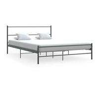 vidaXL Bed Frame Grey Metal 140x200 cm 07 UK HOT