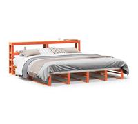 vidaXL Bed Frame & Headboard Wax Brown 180x200 cm Super King Solid Wood Pine