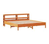 vidaXL Bed Frame & Headboard Wax Brown 180x200 cm Super King Solid Wood Pine