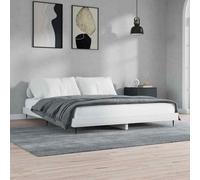 vidaXL Bed Frame High Gloss White 160x200 cm Engineered Wood 02 UK HOT
