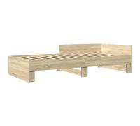 vidaXL Bed Frame Home Bed Base Bedstead Sonoma Oak 100x200 cm Engineered Wood