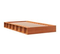 vidaXL Bed Frame Home Bed Base Bedstead Wax Brown 100x200 cm Solid Wood Pine