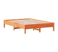 vidaXL Bed Frame Home Bed Base Bedstead Wax Brown 140x200 cm Solid Wood Pine