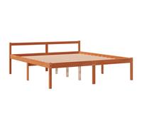 vidaXL Bed Frame Home Bed Base Bedstead Wax Brown 160x200 cm Solid Wood Pine