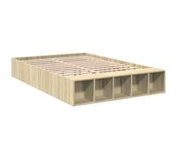 vidaXL Bed Frame Home Bed Base Sonoma Oak 135x190 cm Double Engineered Wood
