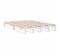 vidaXL Bed Frame without Mattress White 120x190 cm Small Double Solid Wood Pine
