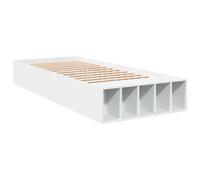 Bed Frame Home Base White 75x190 cm Small Single Engineered Wood vidaXL