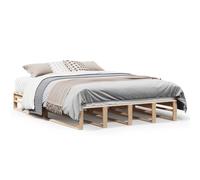 vidaXL Bed Frame without Mattress 150x200 cm King Size Solid Wood Pine