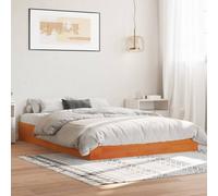 Bed frame Solid Pinewood Brown 140x200 cm Modern Sturdy Slatted Style [EEK: A]