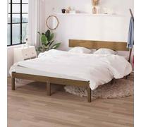 vidaXL Bed Frame Honey Brown Solid Wood Pine 120x200 cm 21 UK HOT