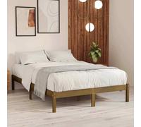 vidaXL Bed Frame Honey Brown Solid Wood Pine 200x200 cm 32 UK HOT