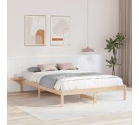 vidaXL Bed Frame Natural 150 x 200 cm Solid Pine Wood