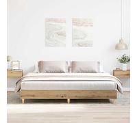 vidaXL Bed Frame No Mattress Artisan Oak 200x200 cm Engineered Wood