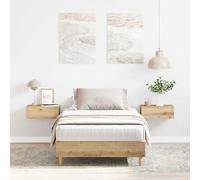 vidaXL Bed Frame No Mattress Artisan Oak 90x190 cm Single Engineered Wood