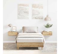 Vidaxl Bed Frame No Mattress Artisan Oak 90X200 Cm Engineered Wood
