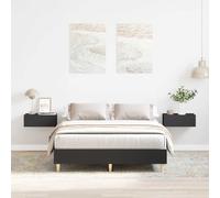 vidaXL Bed Frame No Mattress Black 135x190 cm Double Engineered Wood