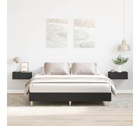vidaXL Bed Frame No Mattress Black 150x200 cm King Size Engineered Wood