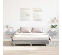 Bed Frame Grey Sonoma 150x200 cm Engineered Wood King Size Slatted with Legs [EEK: A]