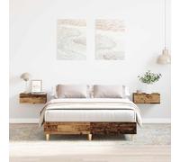 vidaXL Bed Frame No Mattress Old Wood 120x190 cm Small Double Engineered Wood