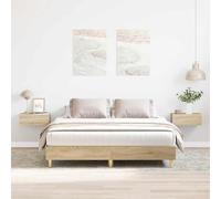 Bed Frame No Mattress Engineered Wood Bed Base Single Bed Double Bed vidaXL