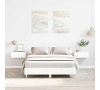 vidaXL Bed Frame No Mattress White 140x190 cm Engineered Wood
