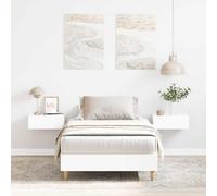 vidaXL Bed Frame No Mattress White 90x200 cm Engineered Wood
