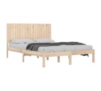 vidaXL Bed Frame, Platform Bed for Bedroom, Bed Base for Adults Kids, Mattress Foundation Wooden Bedstead, Solid Wood 180x200 cm Super King Size