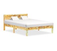 vidaXL Bed Frame Solid Reclaimed Wood 120x200cm Wooden Double Guest Bed Base