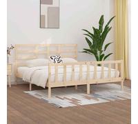 vidaXL Bed Frame Solid Wood Pine 200x200 cm 32 UK HOT
