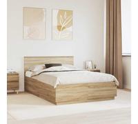 vidaXL Bed Frame Sonoma Oak 160 x 200 cm Engineered Wood