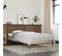vidaXL Bed Frame Sonoma Oak 75x190 cm Small Single Engineered Wood and Metal