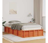vidaXL Bed Frame Wax Brown 100 x 200 cm Solid Pine Wood
